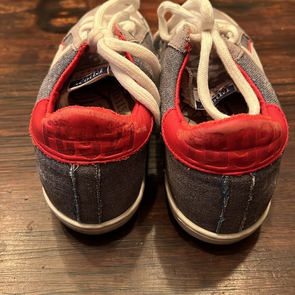 Freebird by Steven 927 Distressed Wedge Insert Sneaker Blue,Red,White Size 8 - Picture 5 of 7